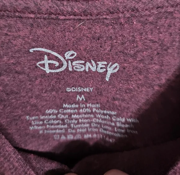 Disney Men Medium T-Shirt Maroon Cotton Blend Scar Lion King Iconic Archival 90s - Picture 4 of 6